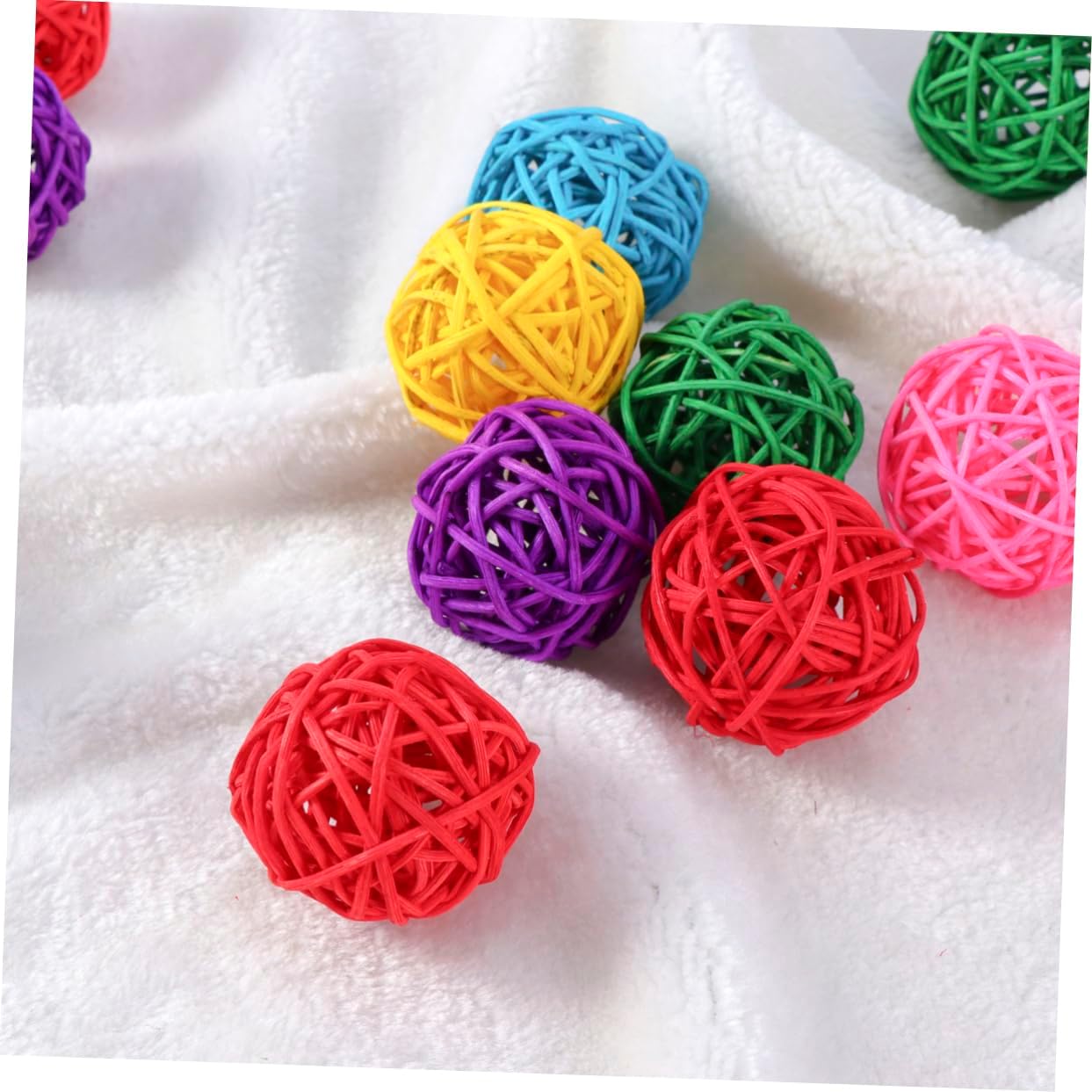 Cabilock 10pcs Assorted Rattan Decorative Balls