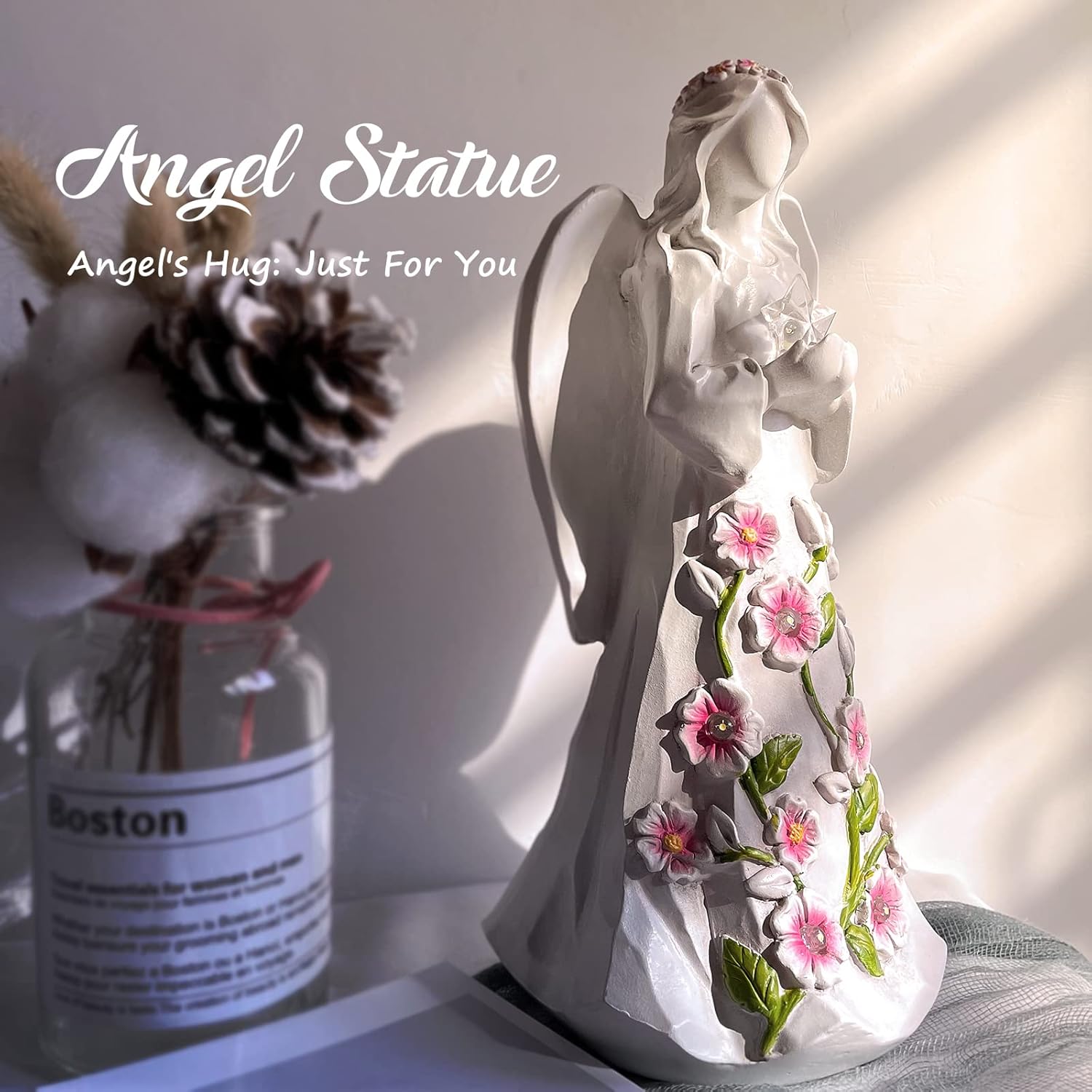 Guardian Angel Figurine with Light and Timer