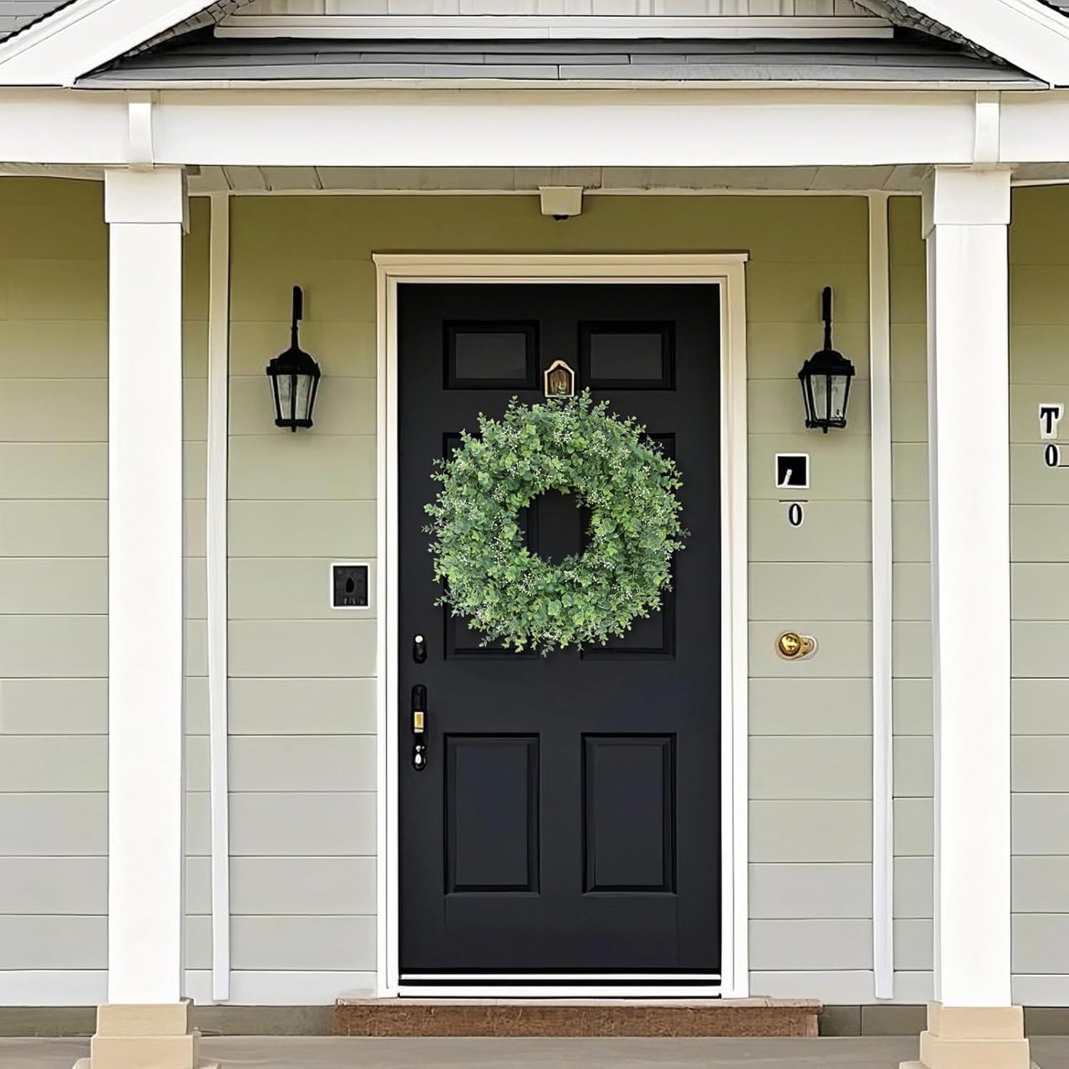 26 Artificial Eucalyptus Wreath with White Seeds