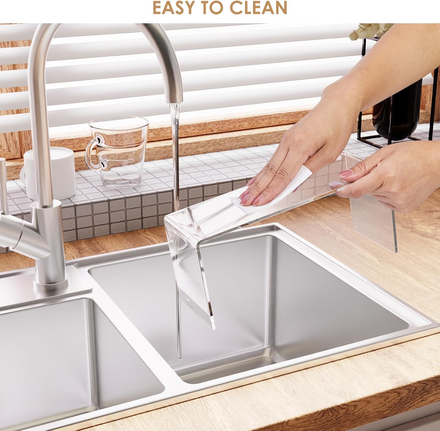 2 Sets 8 Pc Acrylic Risers Display Stand for Retail Desktop Shoe Showcase Jewelry Funko Pop Figures