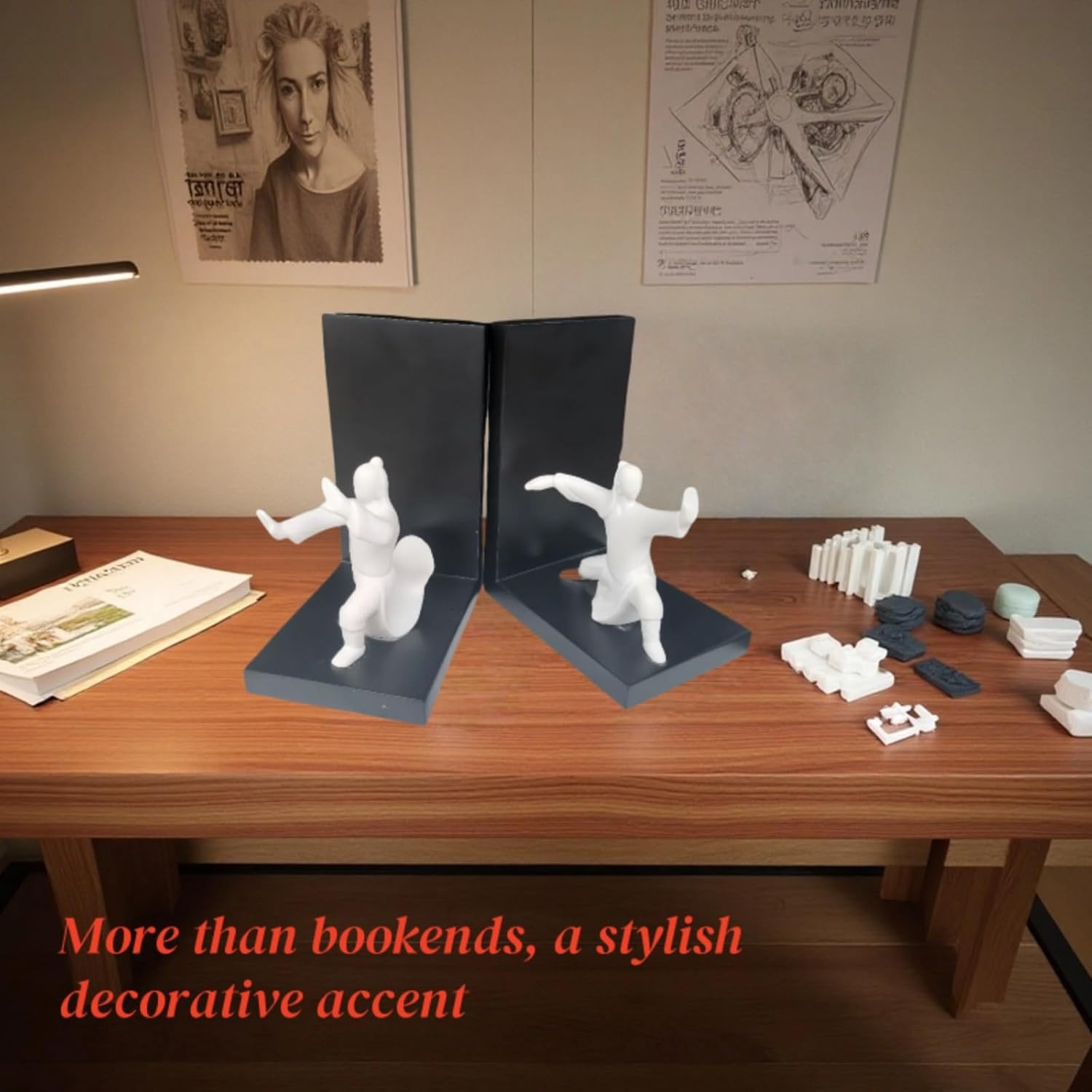 Modern Tai Chi Yin Yang Decorative Bookends Set
