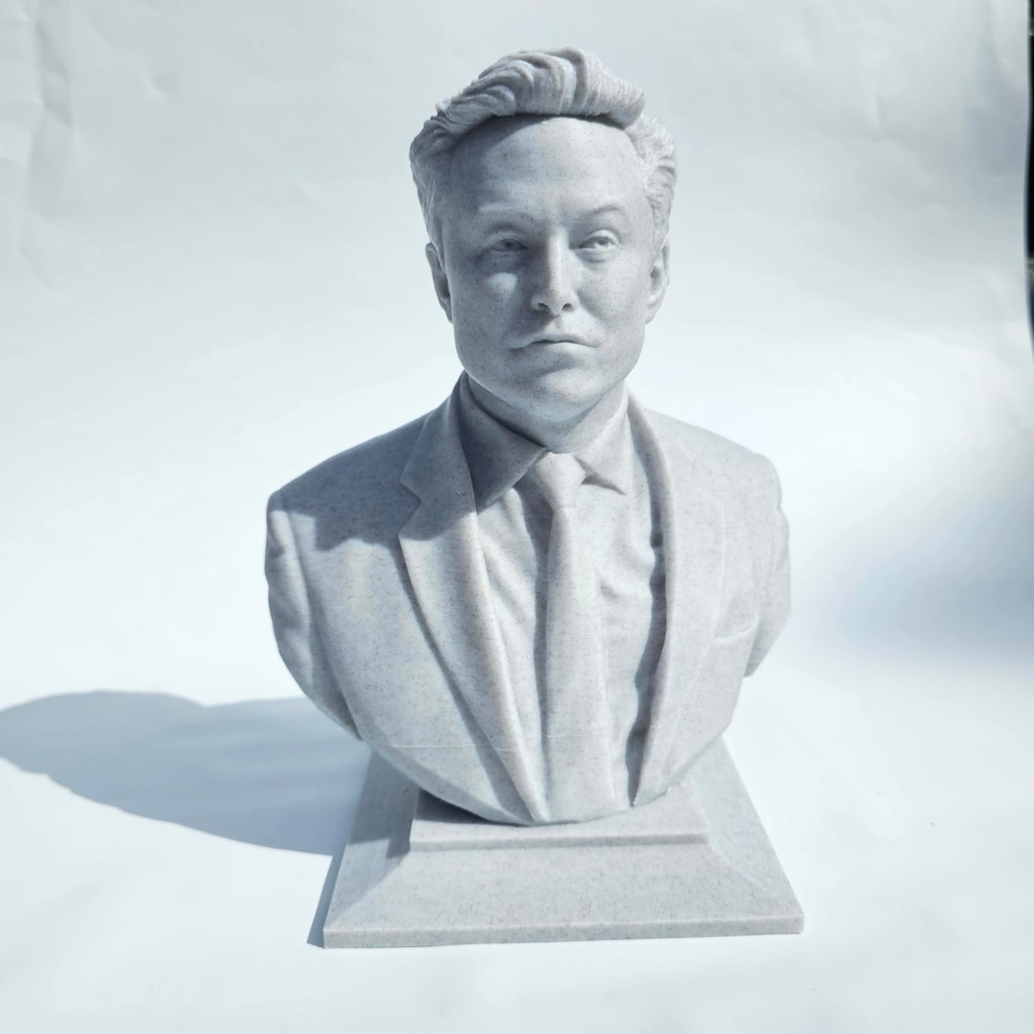 Miniature Elon Musk Bust Statue Marble Look 3 Inches Tall
