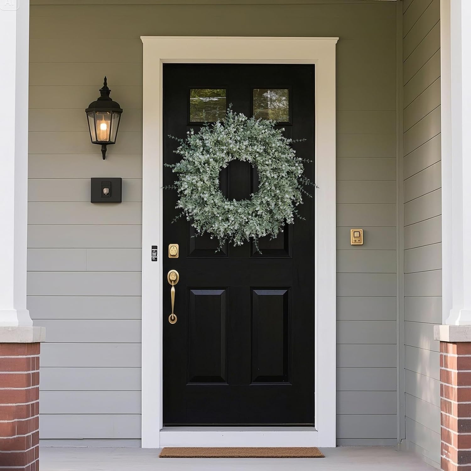 26 Large Eucalyptus Wreath with Lavender and Babys Breath