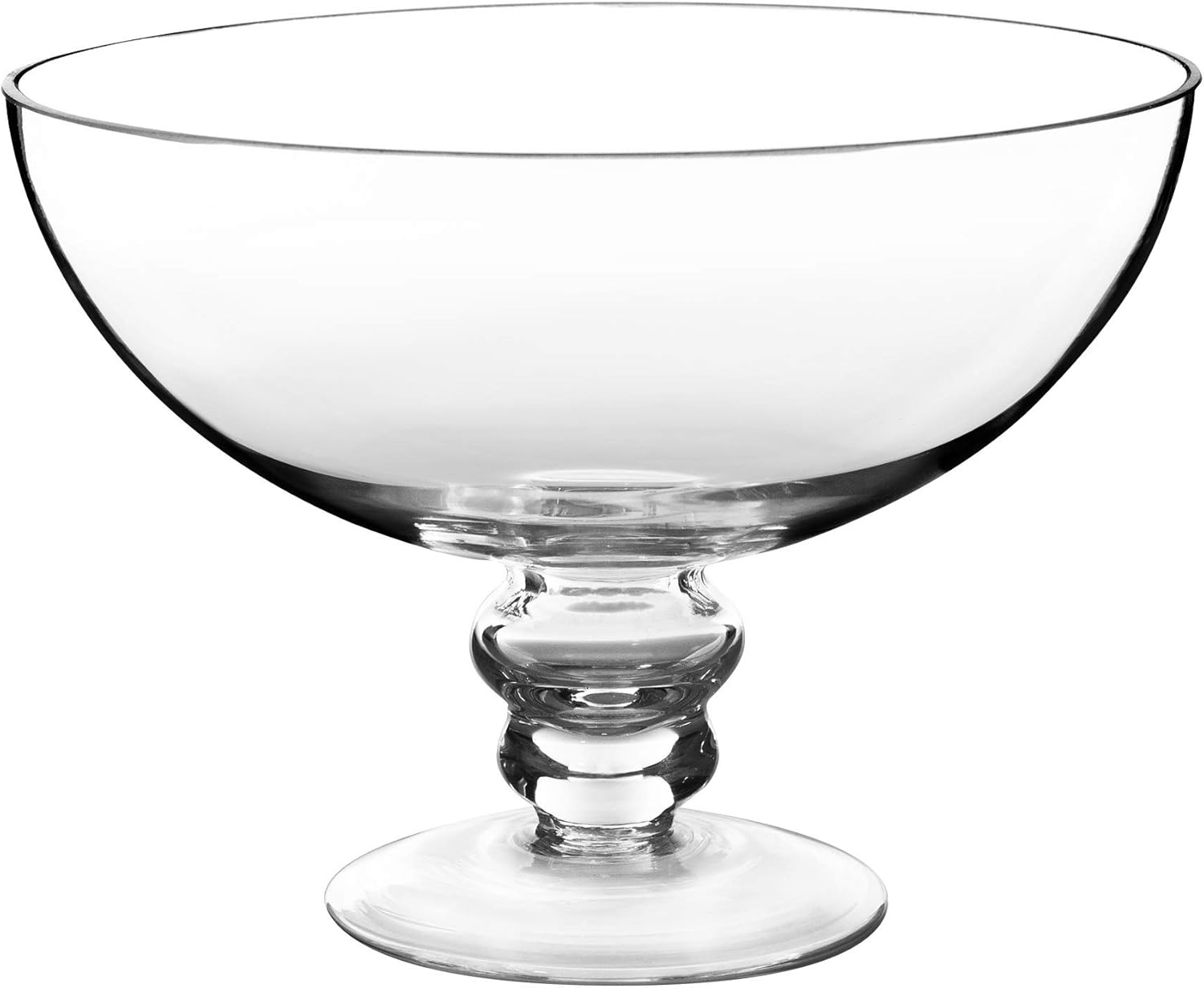 CYS EXCEL Decorative Footed Glass Bowl 6 x 8