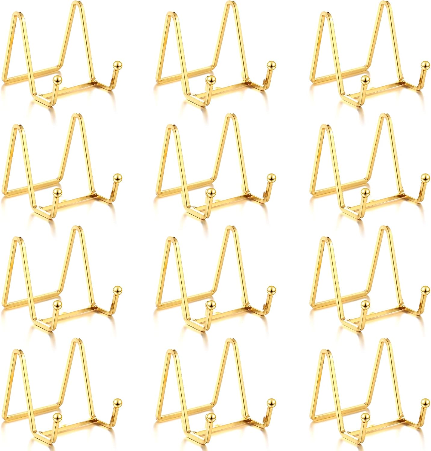 Kenning 12-Piece Gold Plate Holder Easel Display Stand
