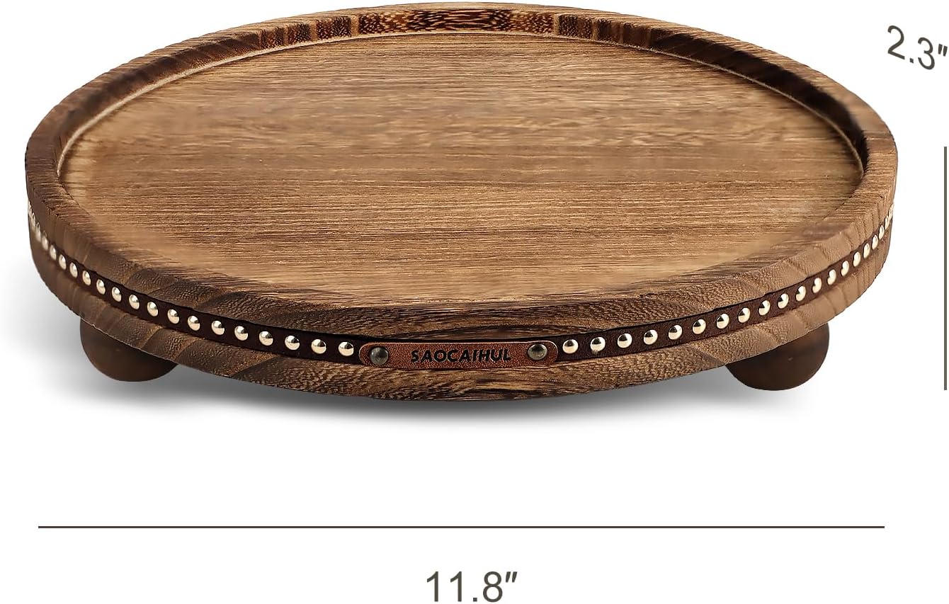 Wooden Decorative Round Tray 1181 Inch Home Decor