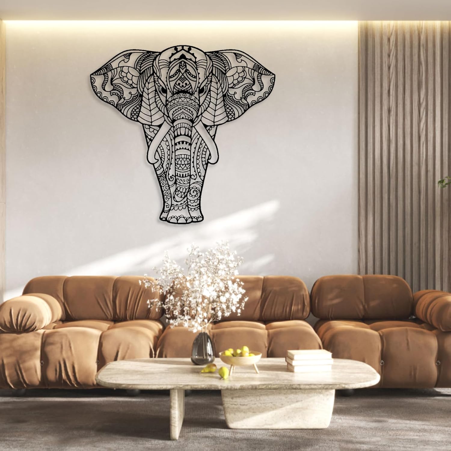 Cadeali Elephant Metal Wall Art Sculpture