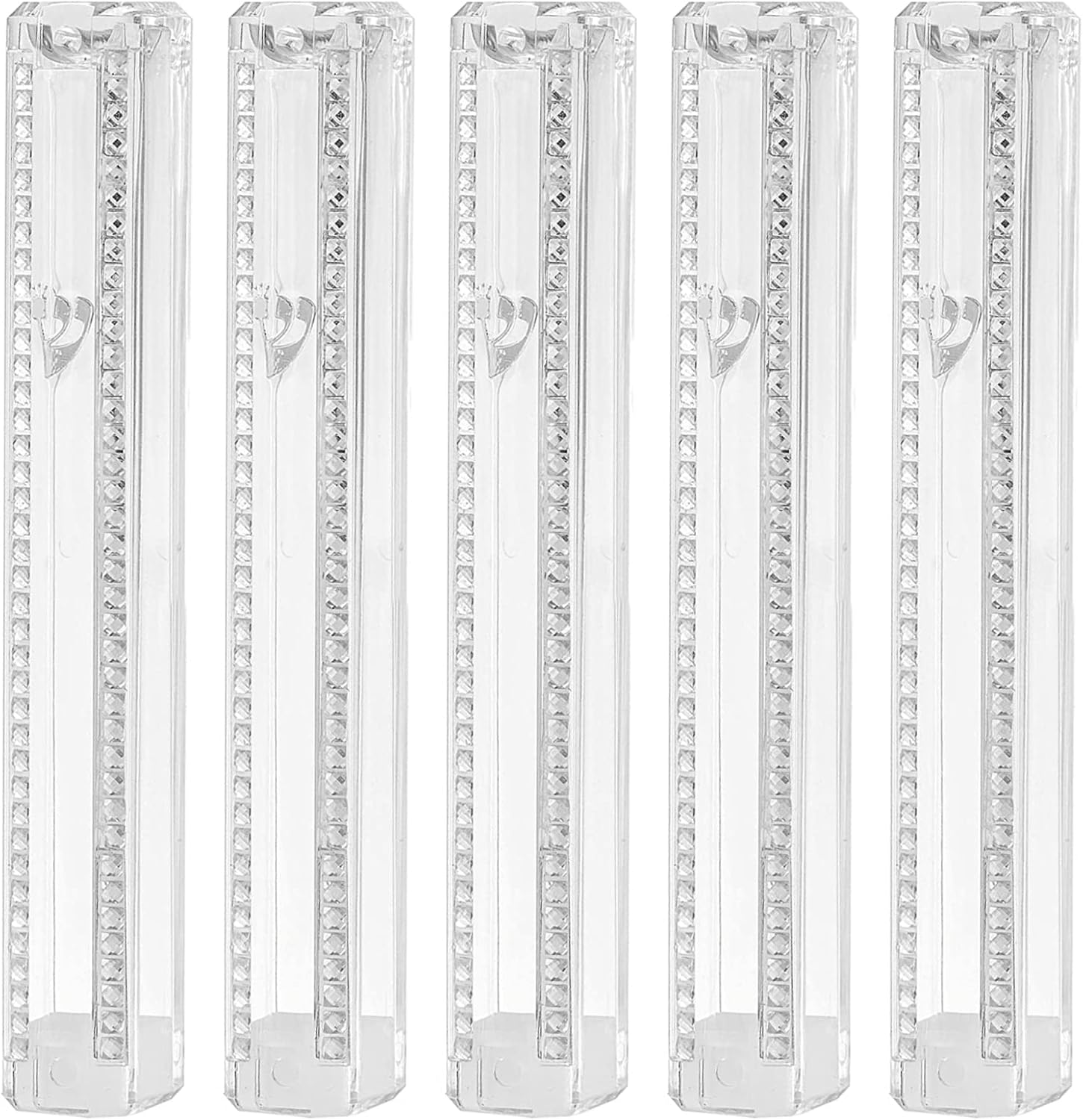 ART Mezuzah Case Holder with Stones Silver for 12cm Scroll