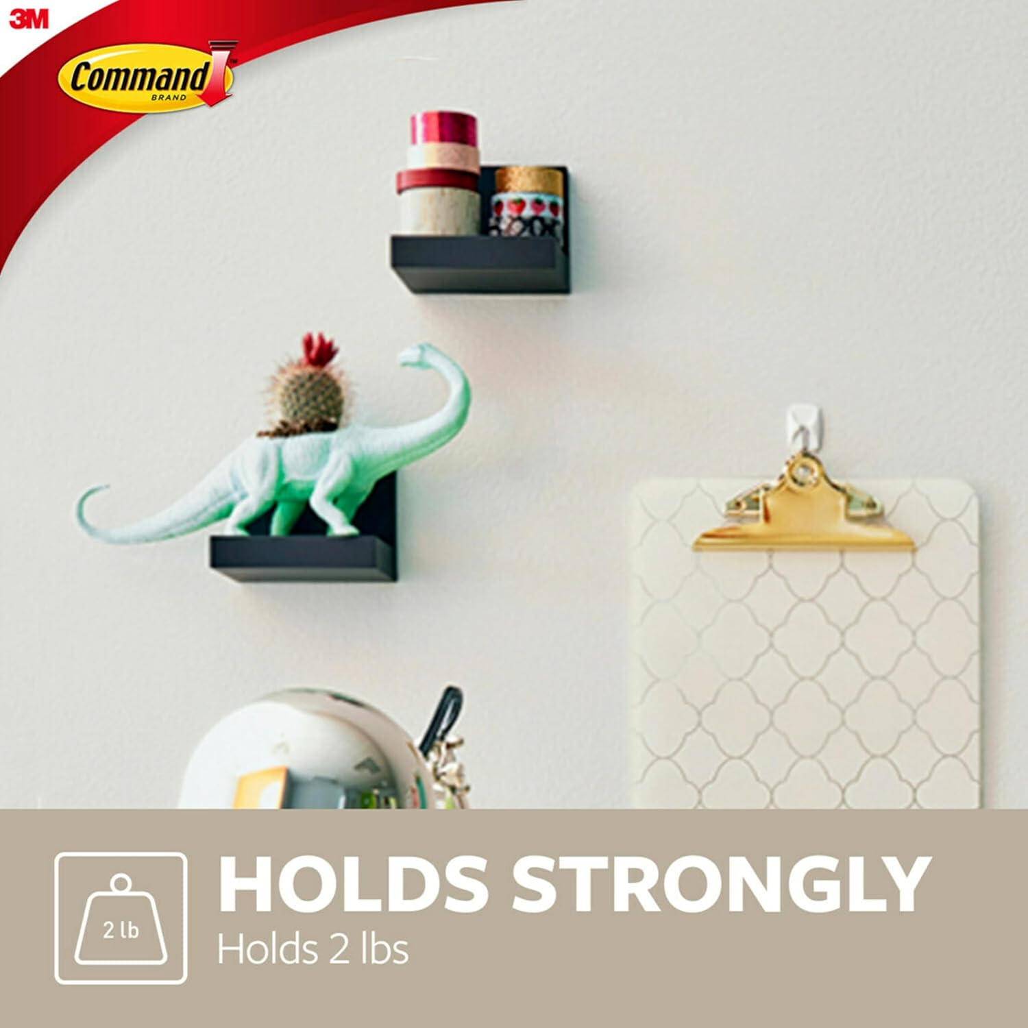 Command Display Ledges 2 Ledges 8 Medium Strips 2 lb Capacity