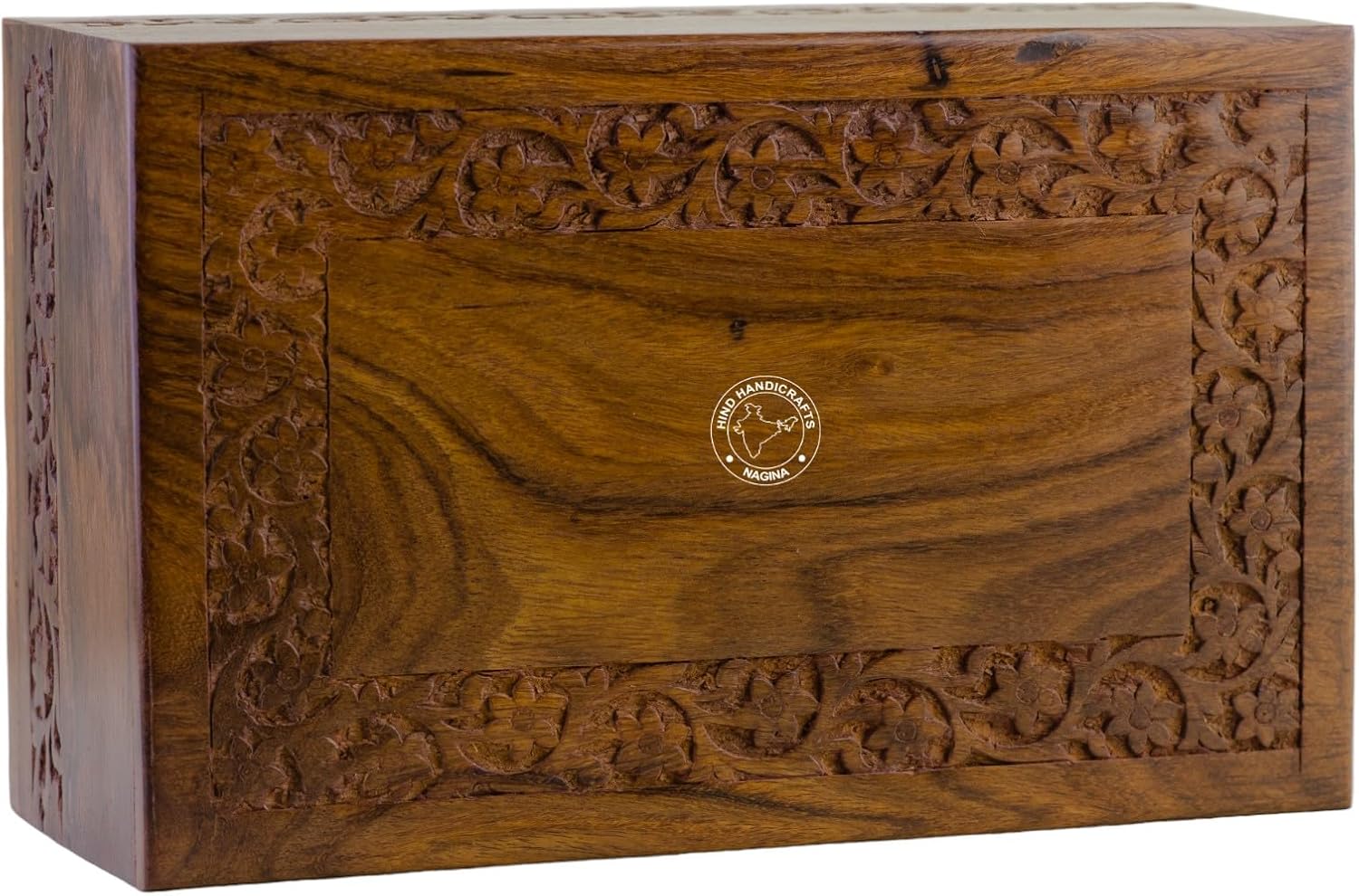 Handmade Rosewood Cremation Urn Box for Human Ashes X-tra Large 11x725x45 Inches