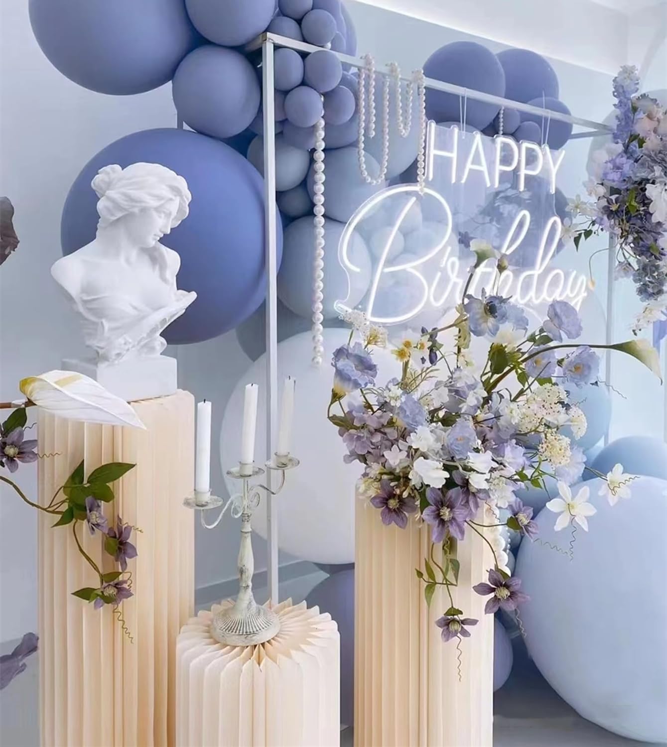 AHUAWA 3Pcs Foldable Cardboard Cylinder Stands for Parties