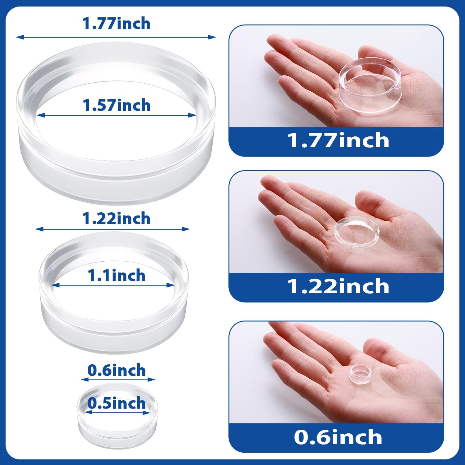 Small Clear Display Stand Holder Ring for Balls Collections