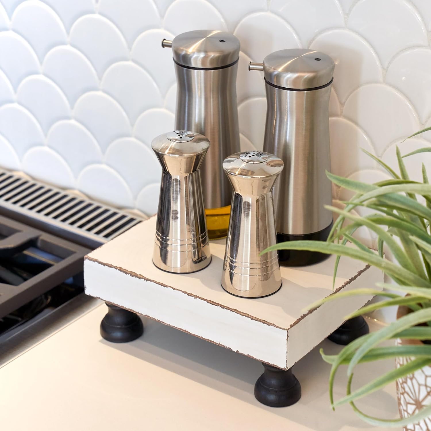 KIBAGA Decorative Wood Riser for Farmhouse Style