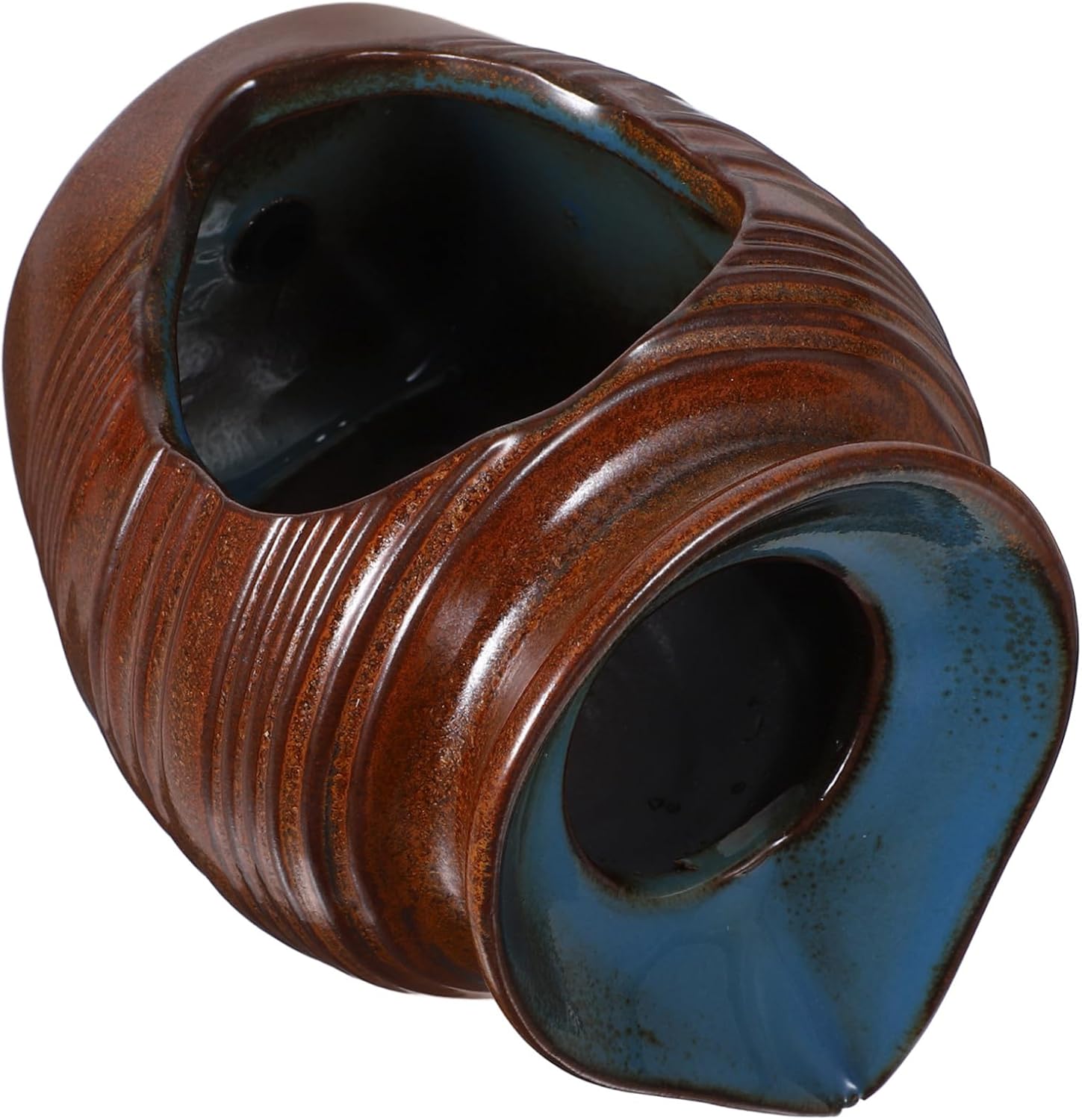 Mobestech Decorative Ceramic Waterfall Jar for Garden and Indoor Fountain