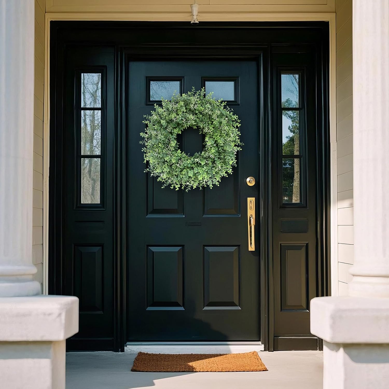 26 Artificial Eucalyptus Wreath with White Seeds
