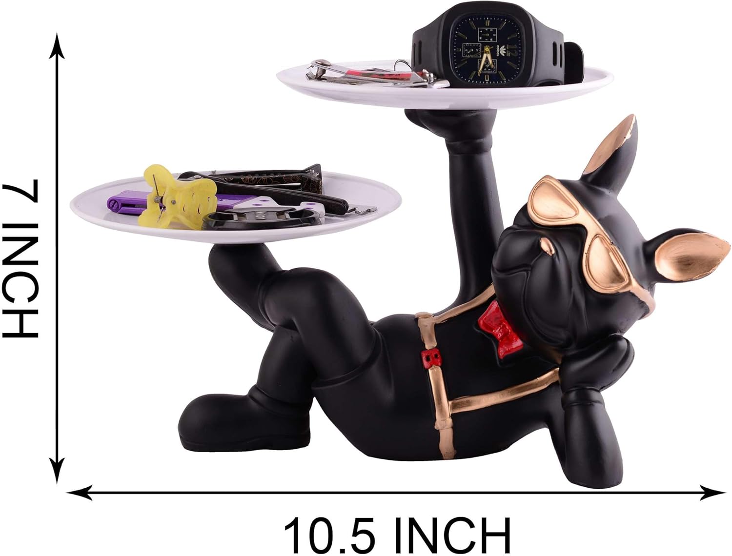 Cool Dog Sculpture with Plate for Home Decor 1