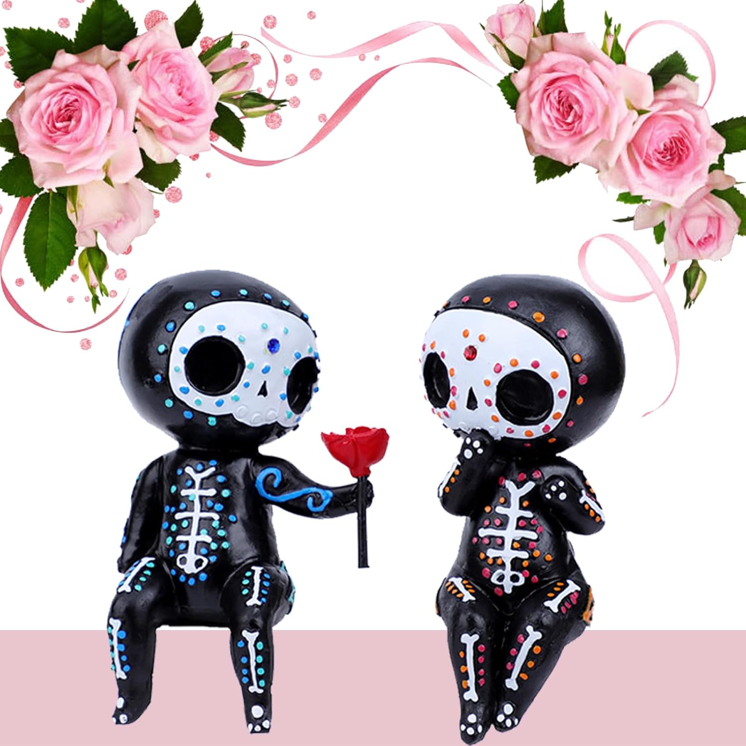 Sugar Skull Couple Figurine Halloween Decor
