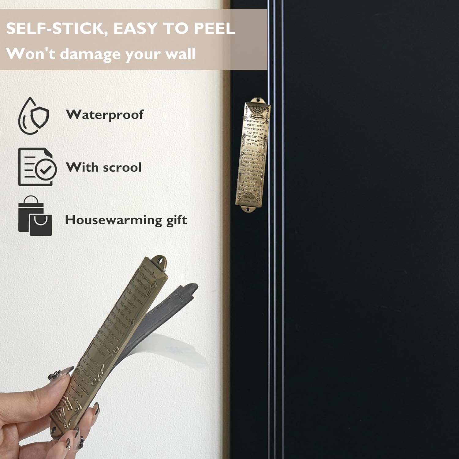 CAMATET Mezuzah Scroll Holder 3Pcs Door Hanging Decor