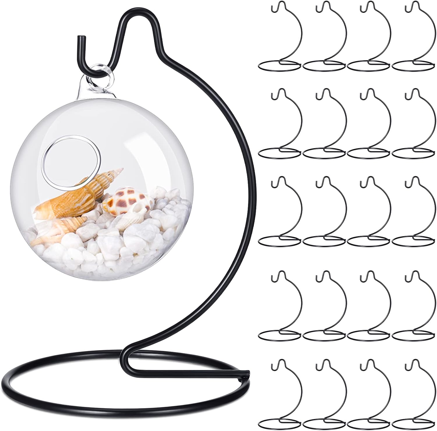 20 Pcs Metal Ornament Display Stand Holder