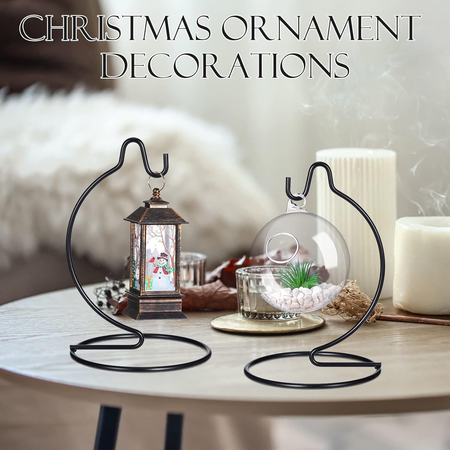 Tatuo 30 Pcs Ornament Display Stand Holder Hanger for Glass Balls and Terrariums