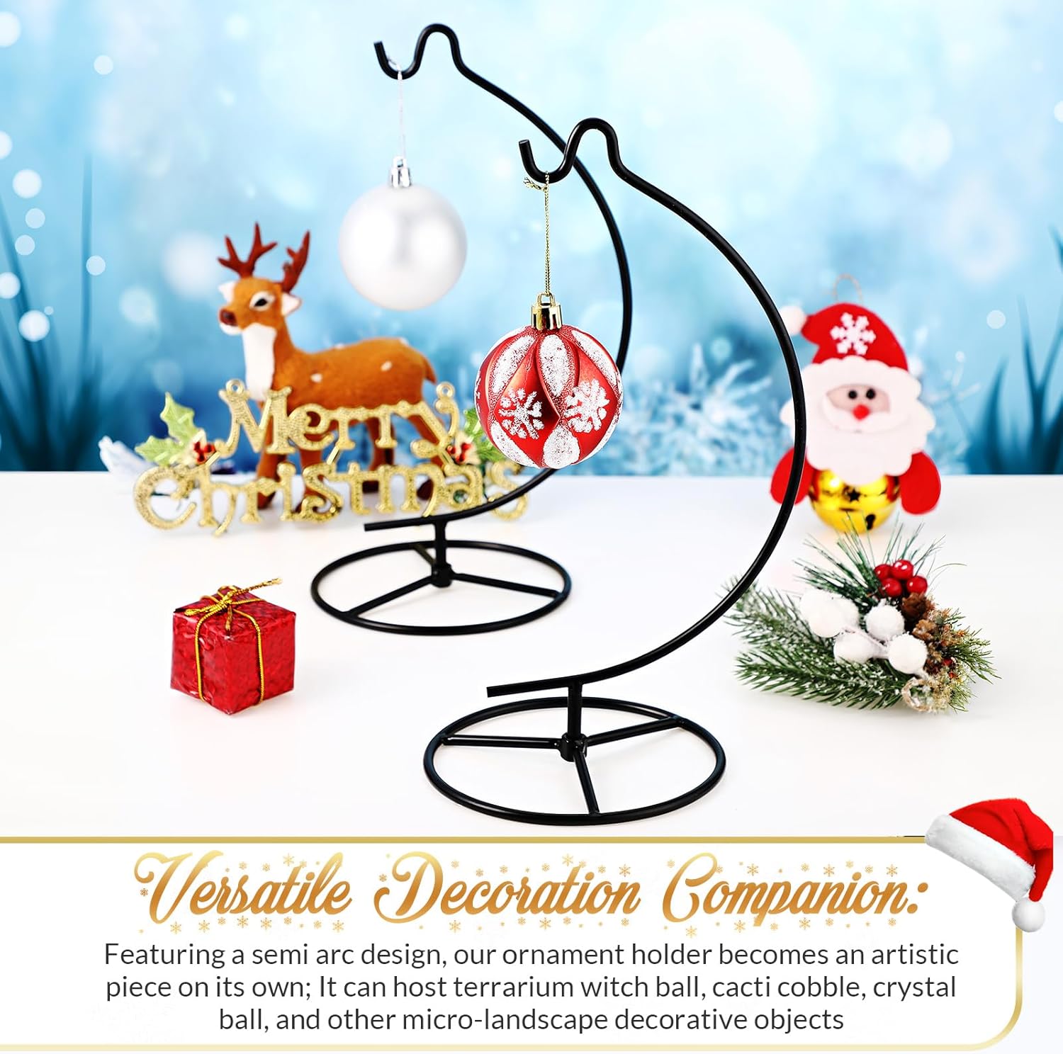 Baderke 2 Pack Ornament Display Stand Hanging Hook