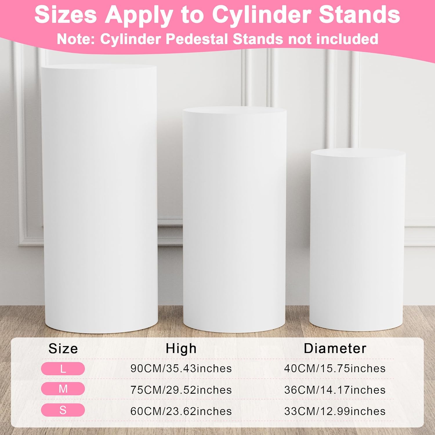 Wokceer Spandex Cylinder Covers 3Pcs for Party Decor