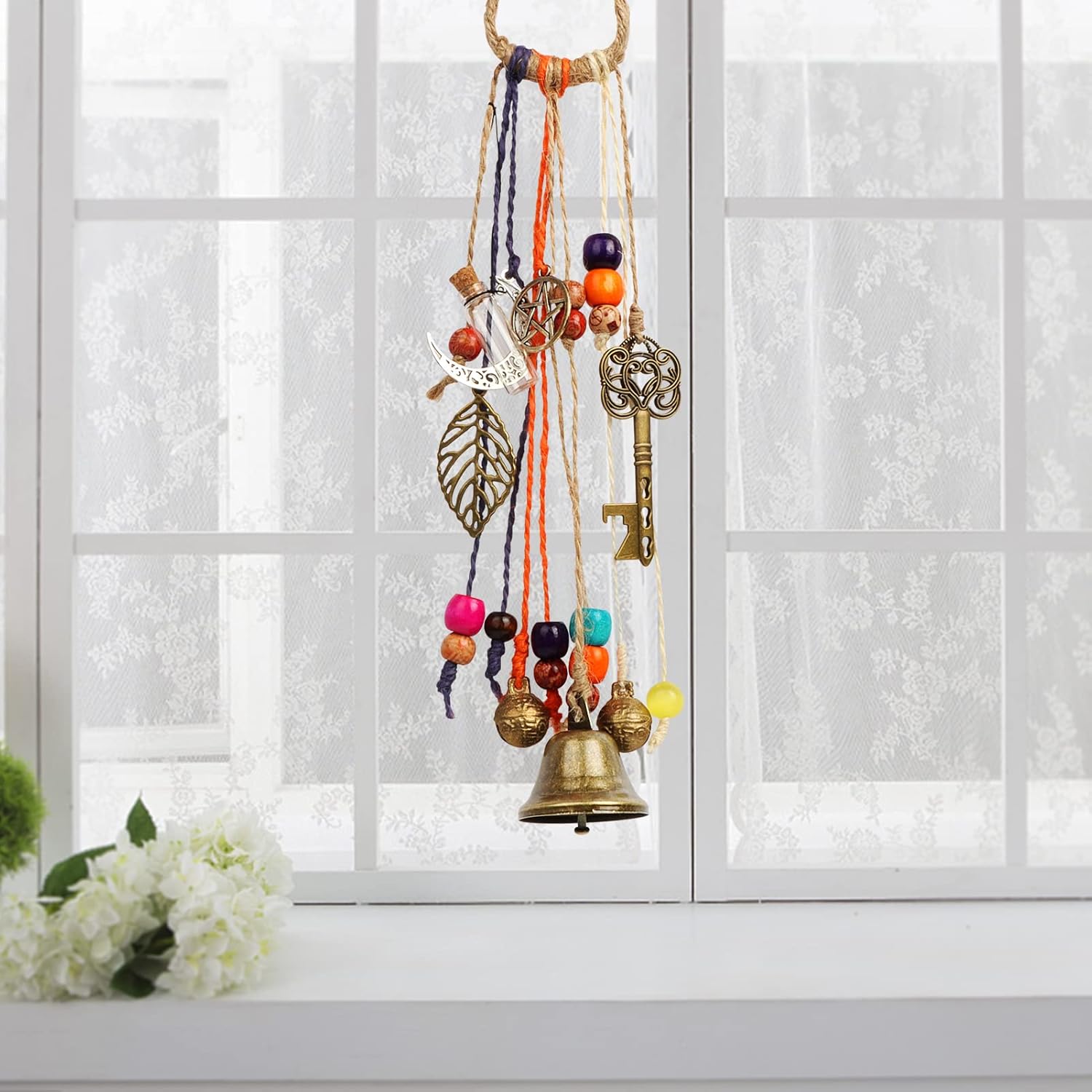 Witch Bells for Magic Home Protection Handmade Wicca Decor for Door Knob