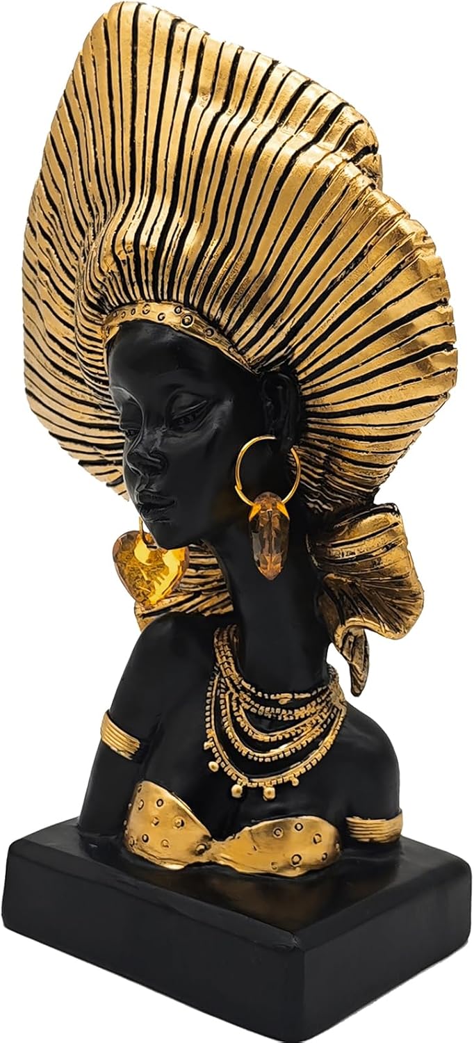 African Tribal Woman Sculpture - Modern Home Decor