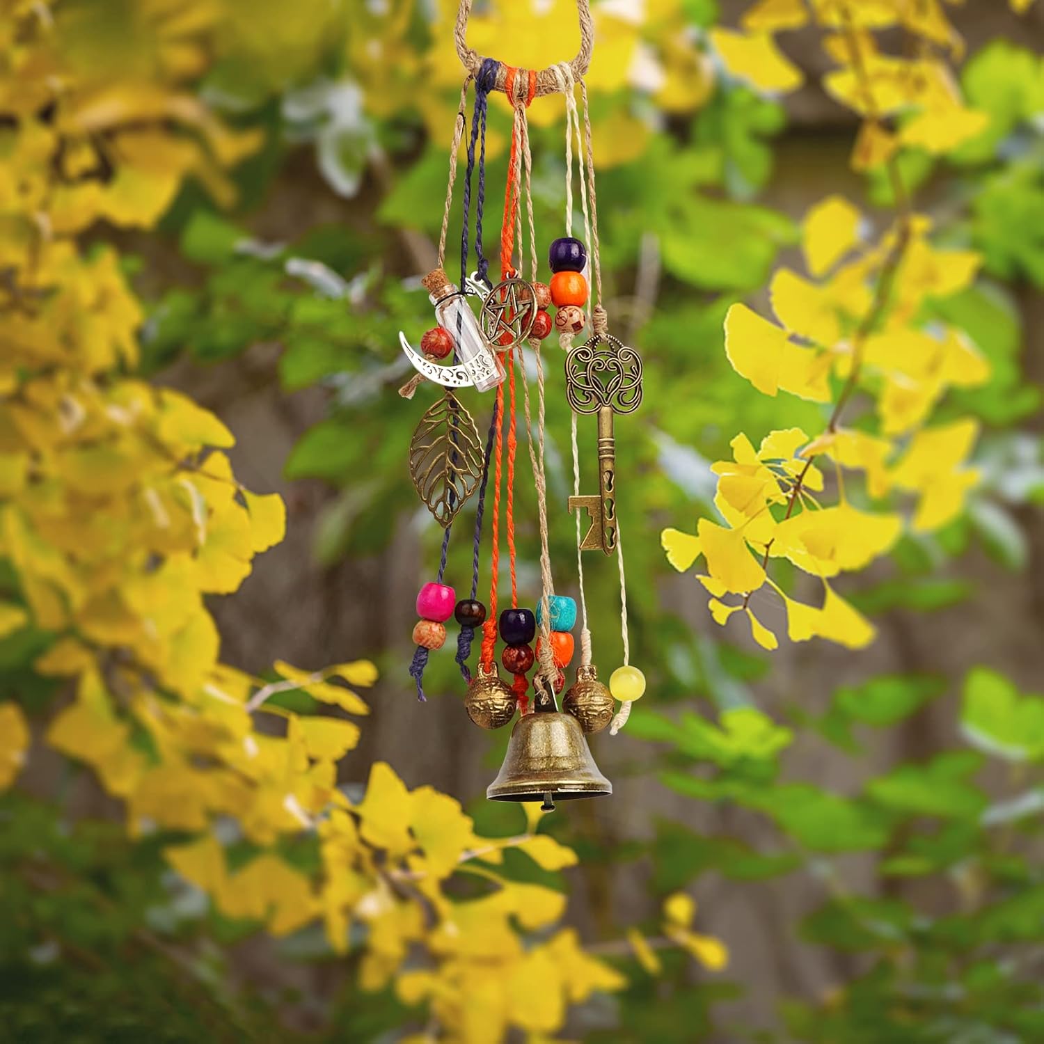 Witch Bells for Magic Home Protection Handmade Wicca Decor for Door Knob