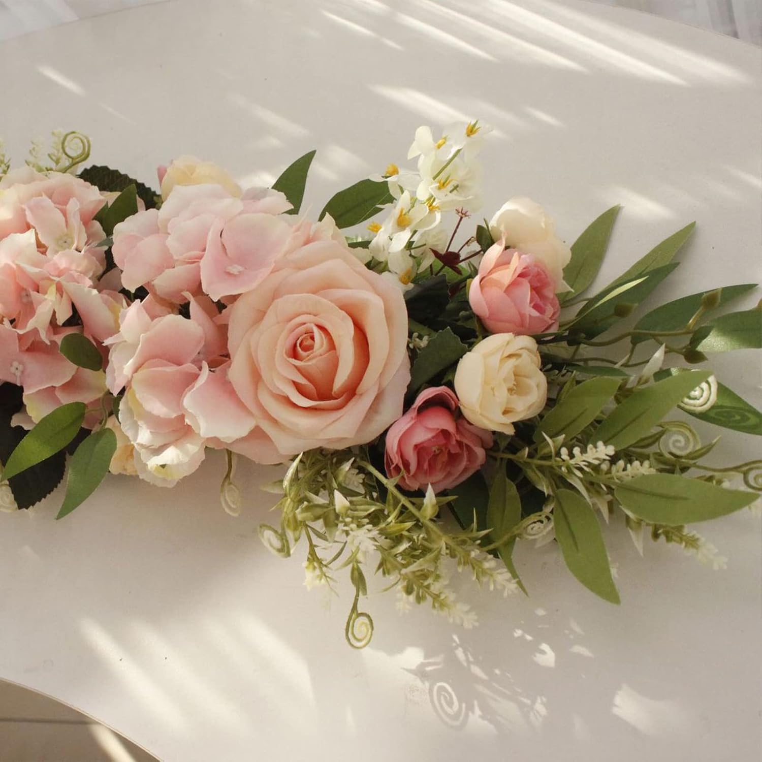 Firlar 256 Inch Artificial Rose Peony Flower Swag