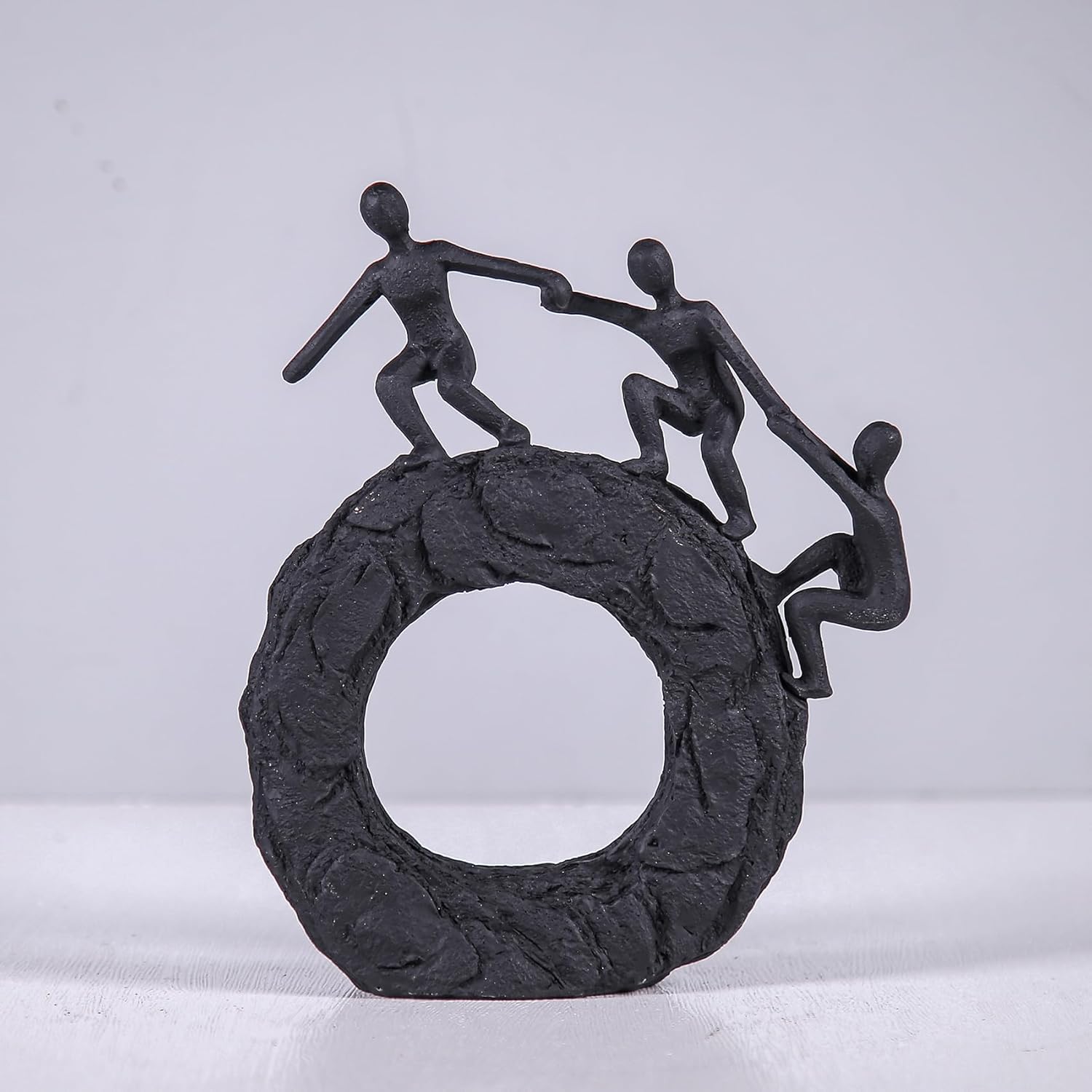 Modern Art Sculpture Black Dynamic Climbing Wall Decor