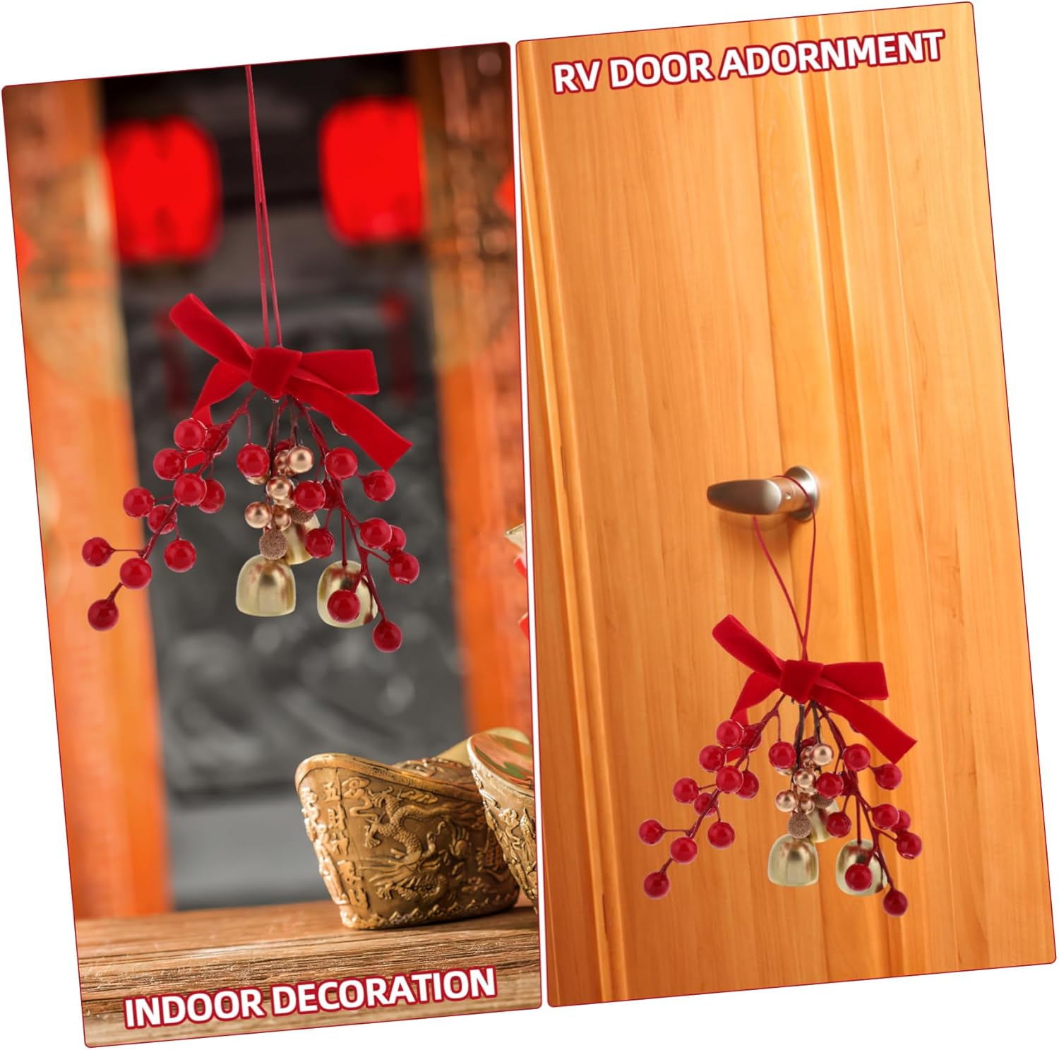 GLEAVI Front Door Hanging Decor Christmas Porch Wreath Hanger