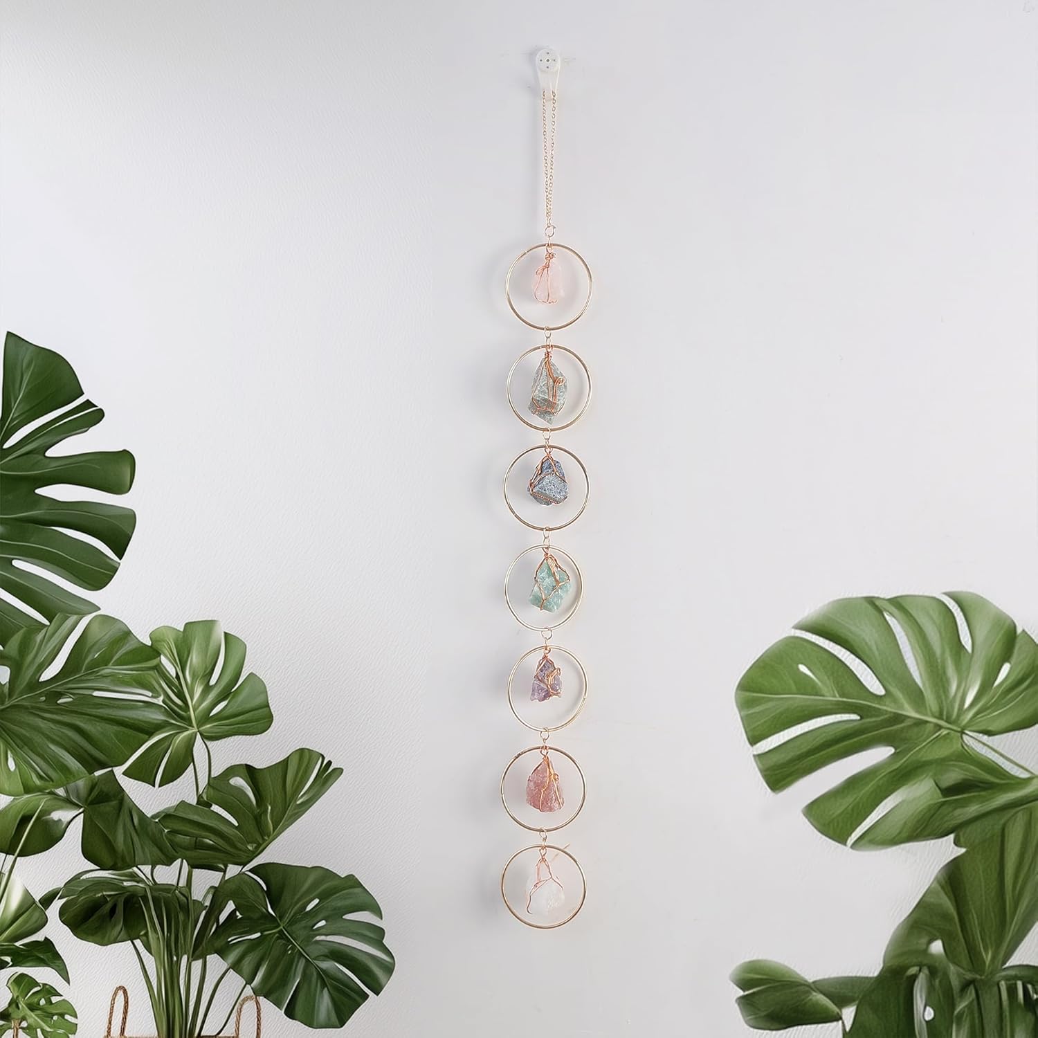7 Chakra Healing Crystals Wall Hanging Decor