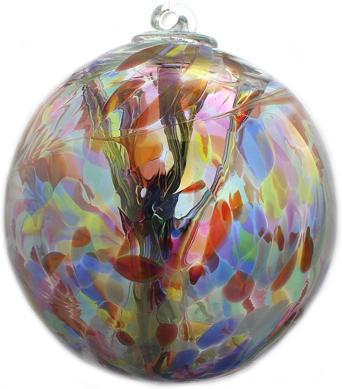 Iron Art Glass Designs Witch Ball Multicolor XL 8 Inch