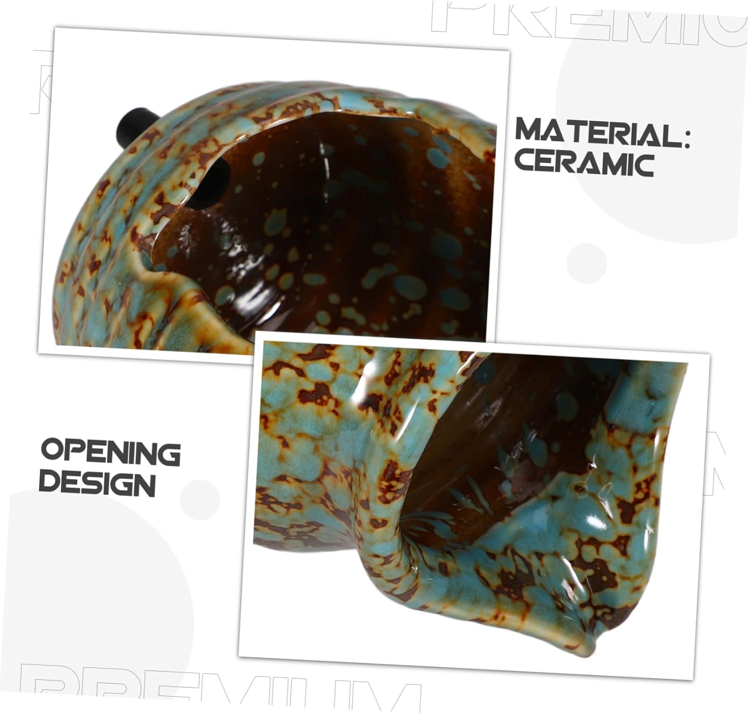 Vintage Ceramic Waterfall Jar for Aquarium and Garden Decor