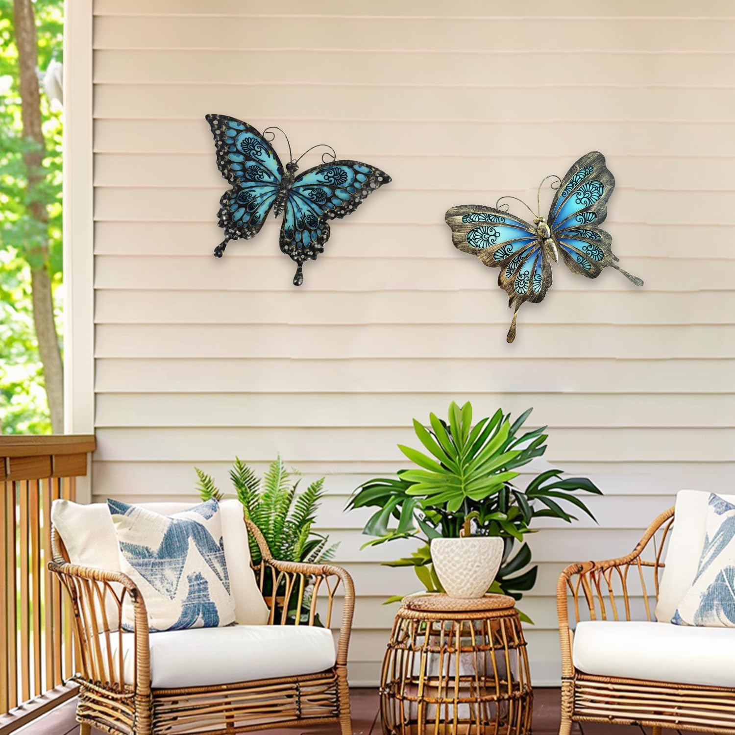 Liffy Metal Butterfly Wall Decor 2Pack