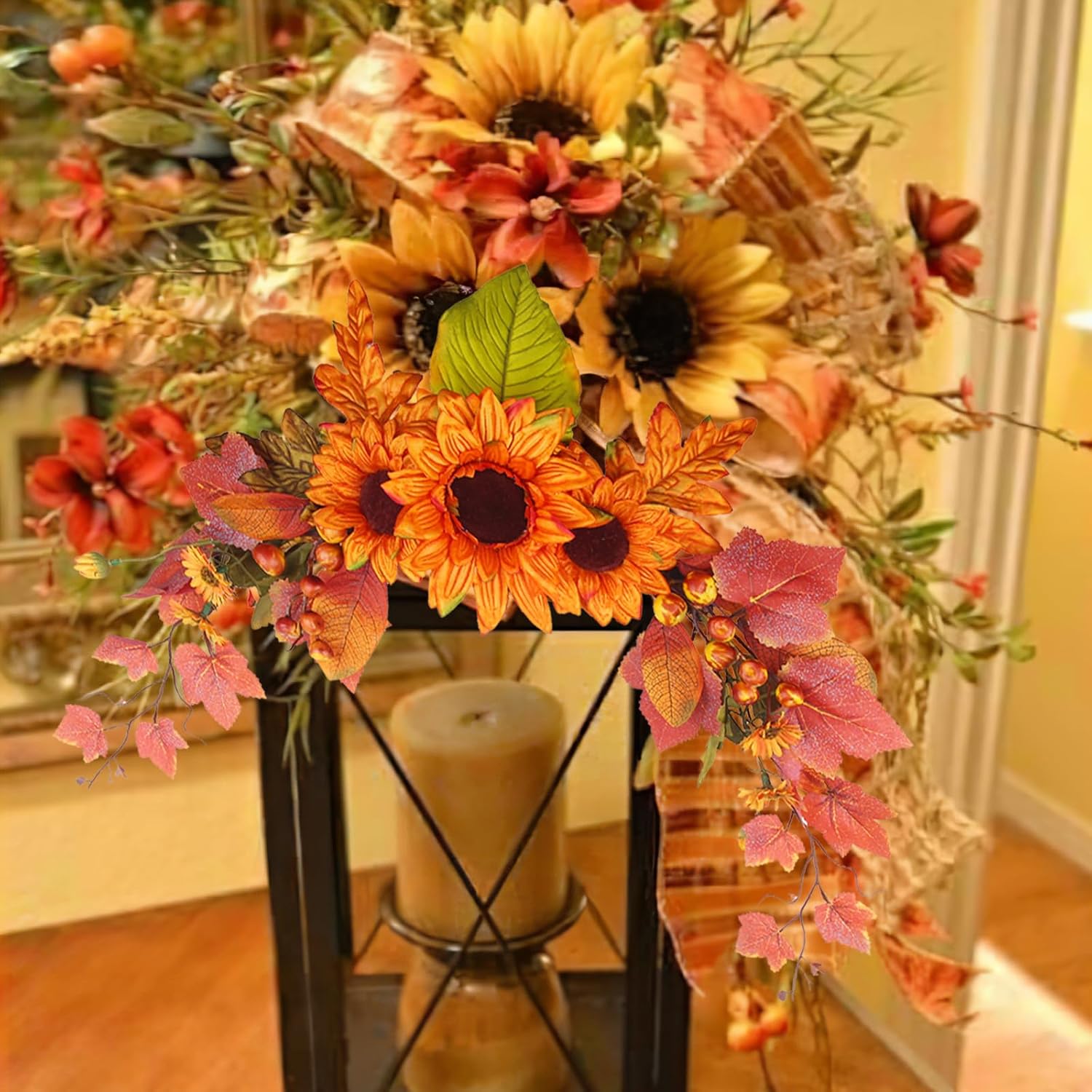 Fall Swag Artificial Flowers for Autumn Decoration