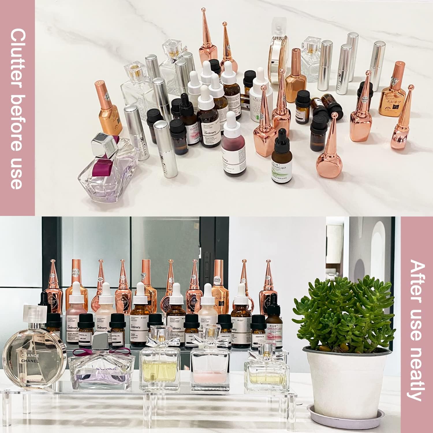 AZEAM 3 Tier Acrylic Display Riser Stand 2 Packs