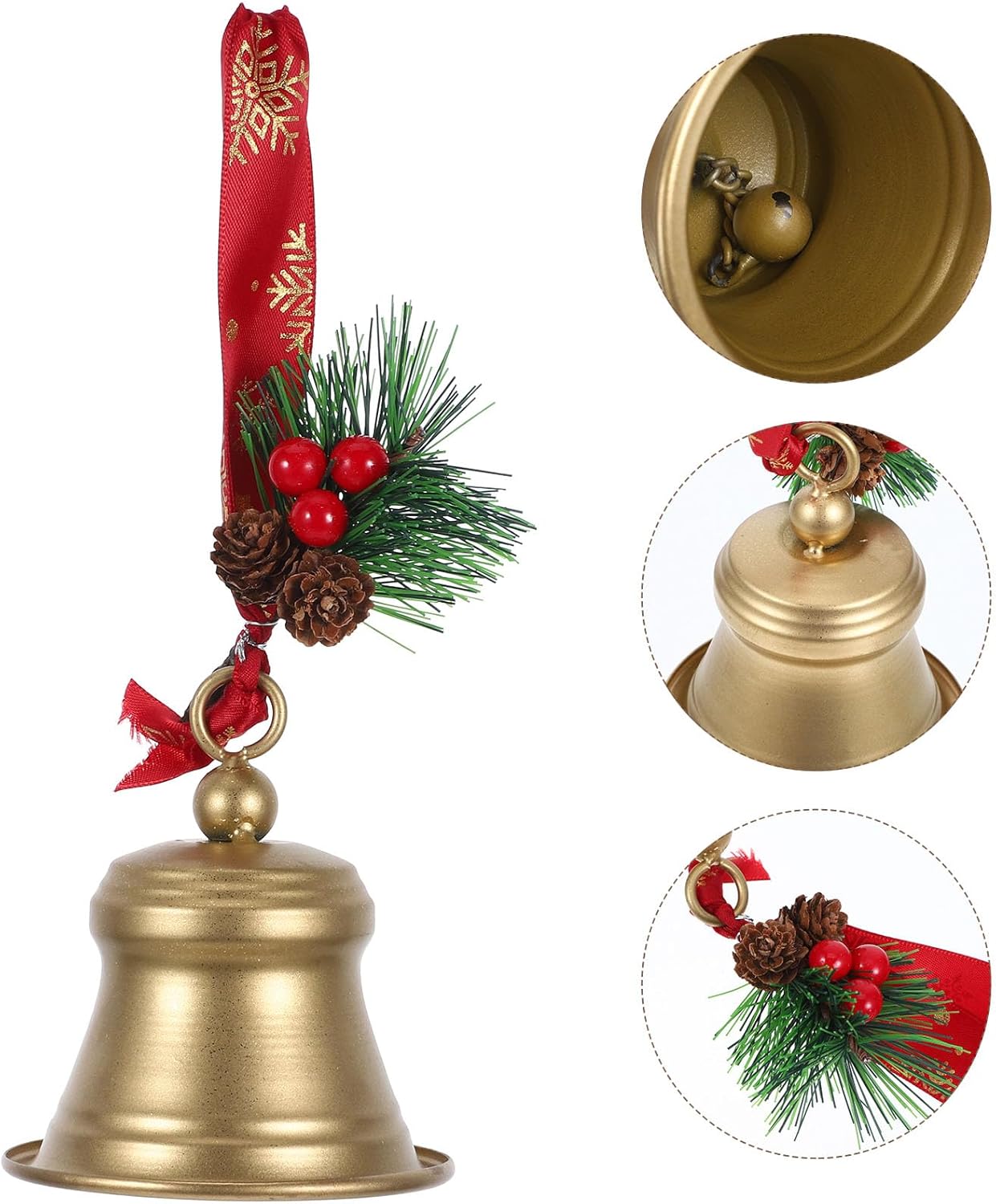 LUOZZY Christmas Metal Bell Decorative Hanging Ornament