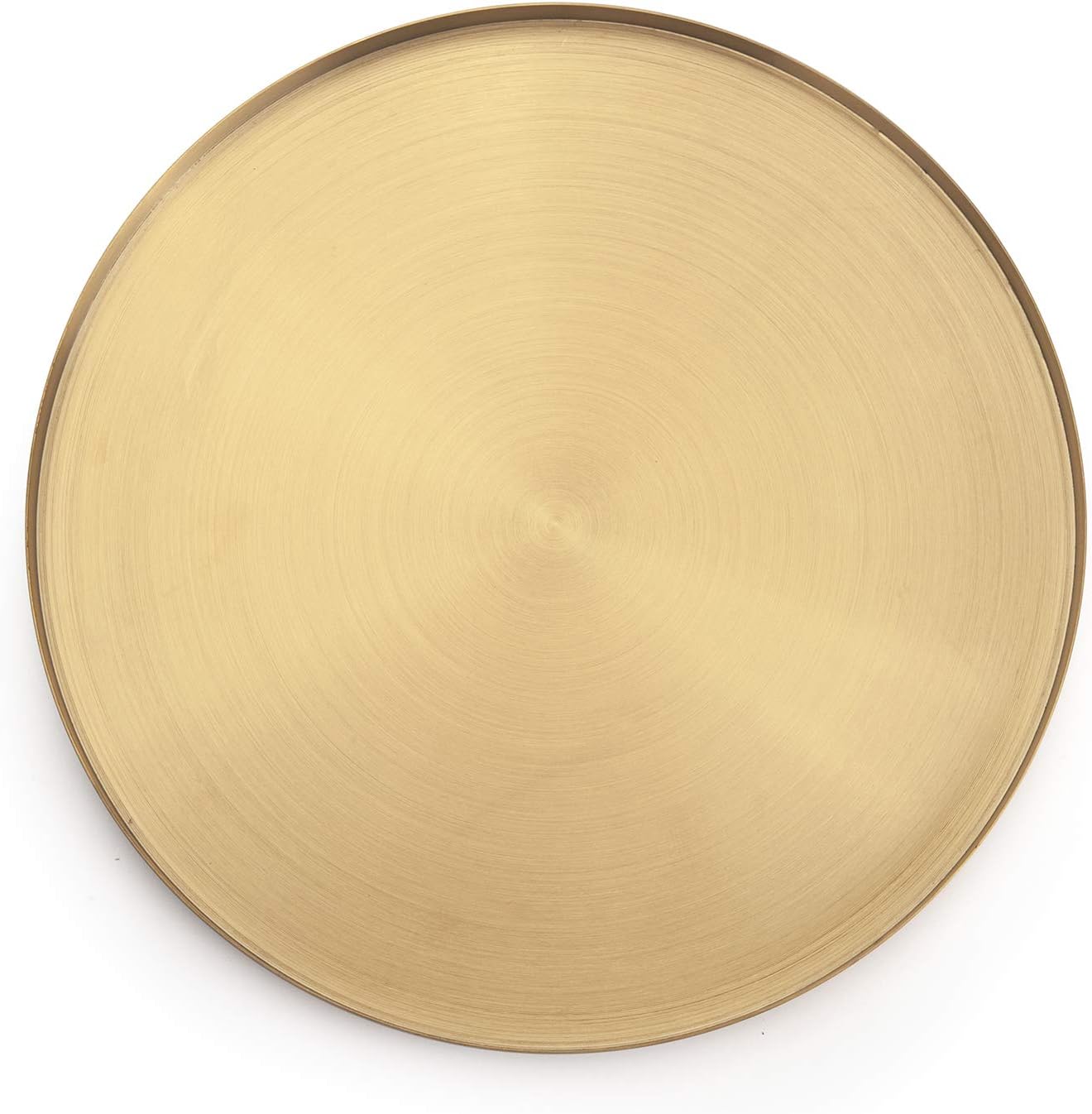 Gold Stainless Steel Round Decorative Tray