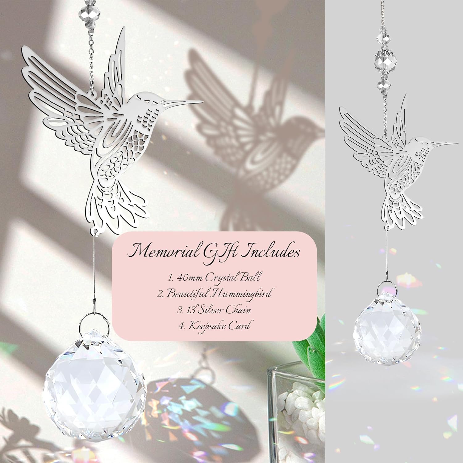 Modern Memorial Gifts - 40mm Crystal Ball Suncatcher
