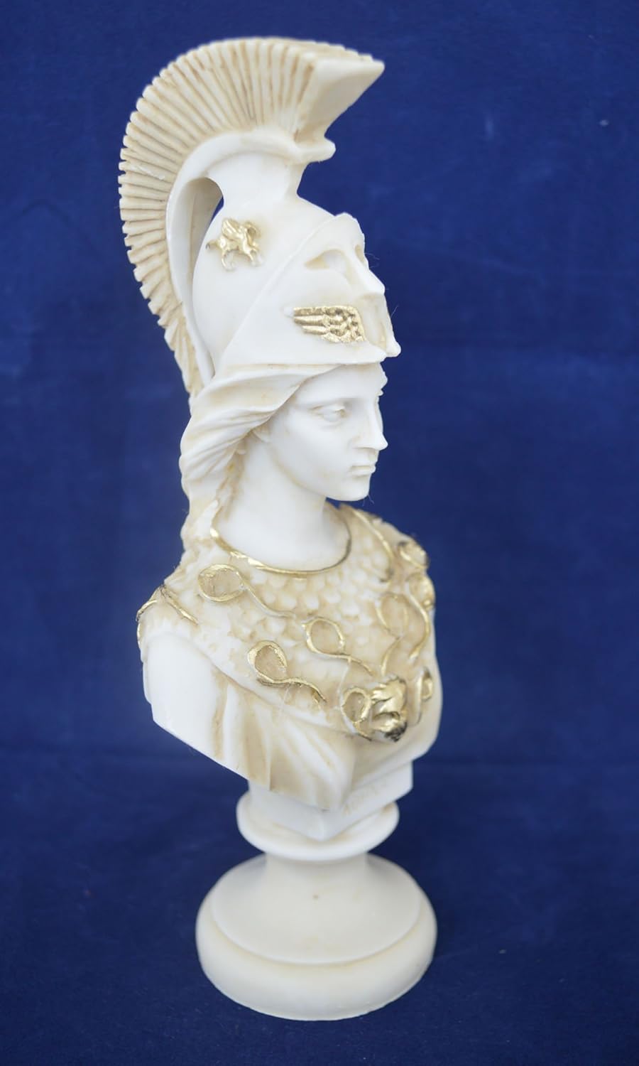 Athena Pallas Marble Sculpture Bust Greek Goddess