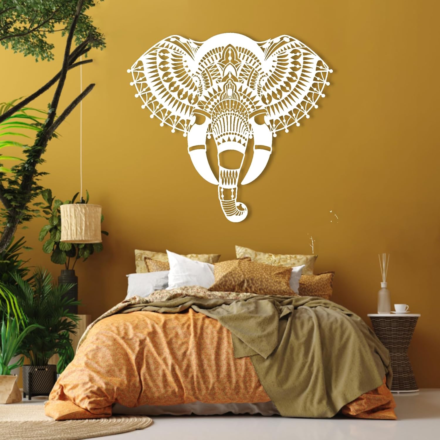 Fayholy Elephant Metal Wall Art Decor 275x251