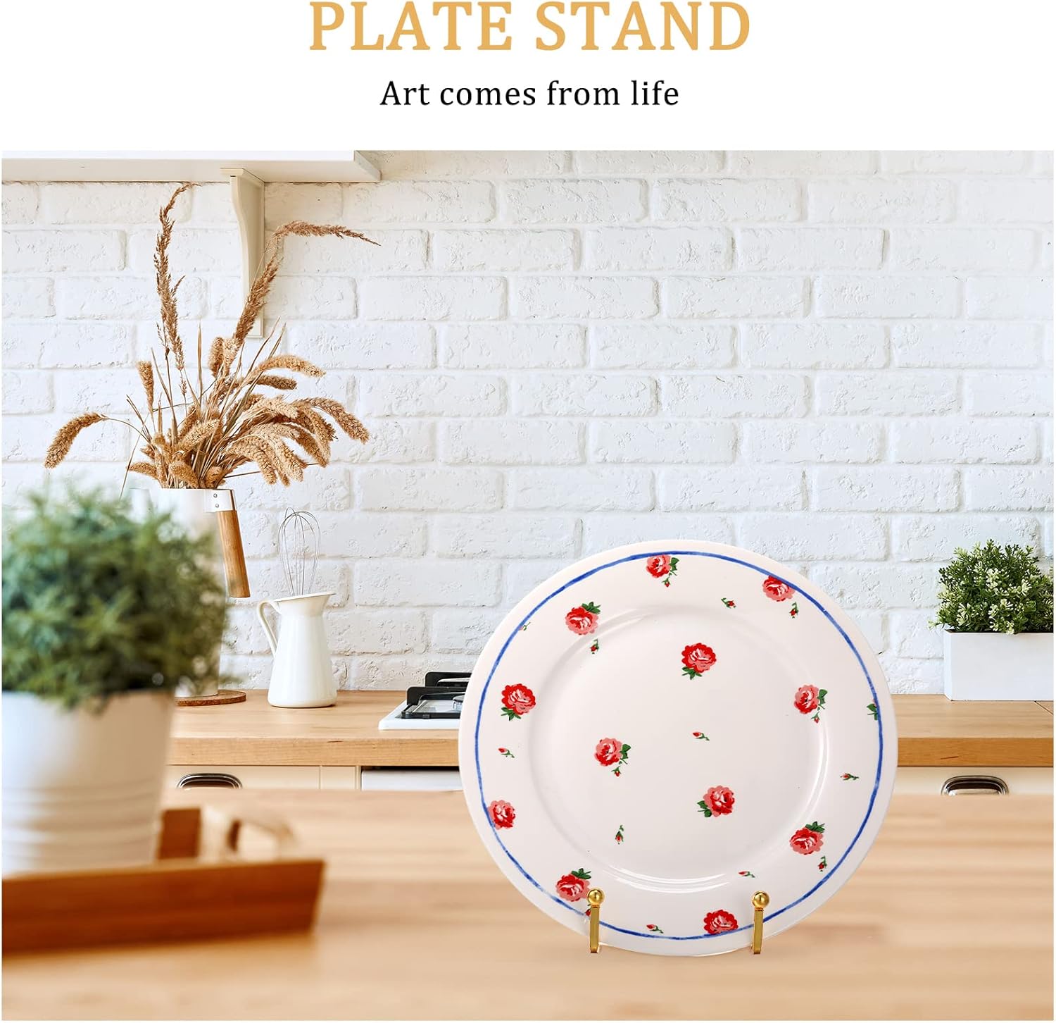 Kenning 12-Piece Gold Plate Holder Easel Display Stand