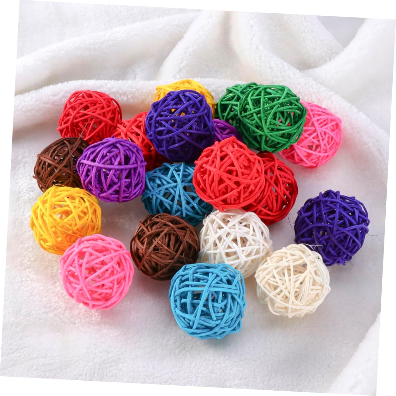 Cabilock 20pcs Wicker Decorative Balls for Home Wedding Party Christmas Decor