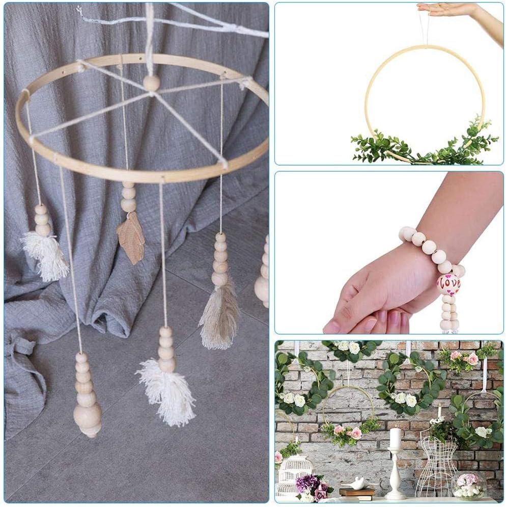 DIY Wooden Wind Chime Bed Mobile Set with Beads
