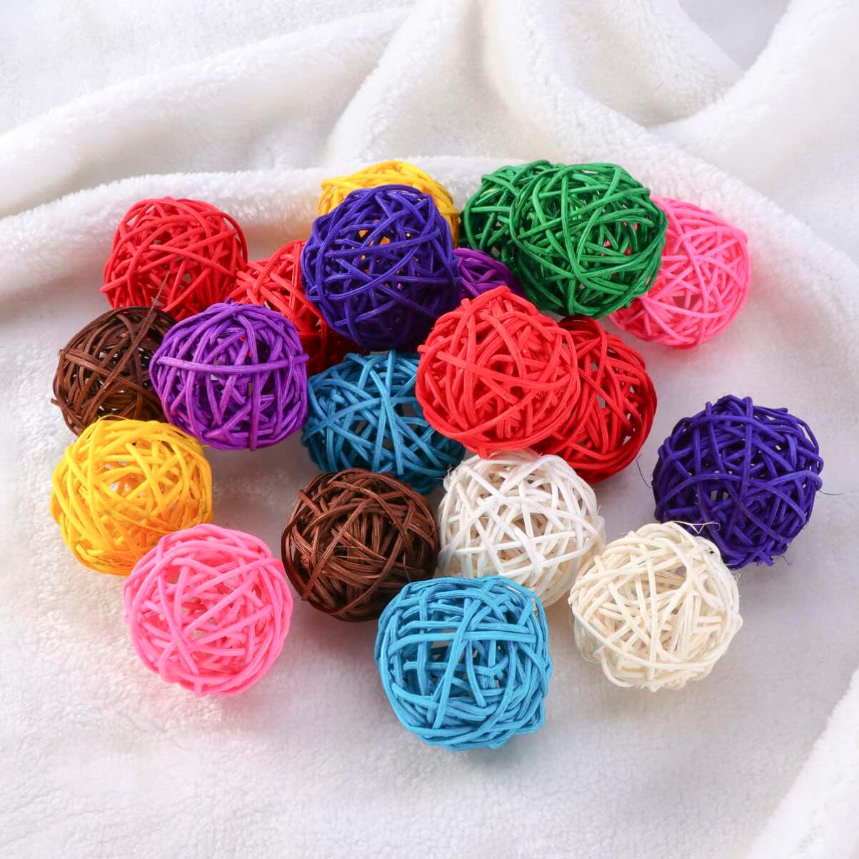 20pcs Wicker Rattan Decorative Balls for Home Decor and Events