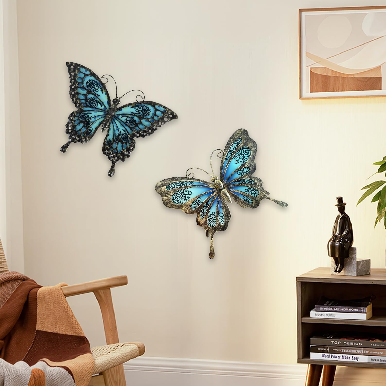 Liffy Metal Butterfly Wall Decor 2Pack