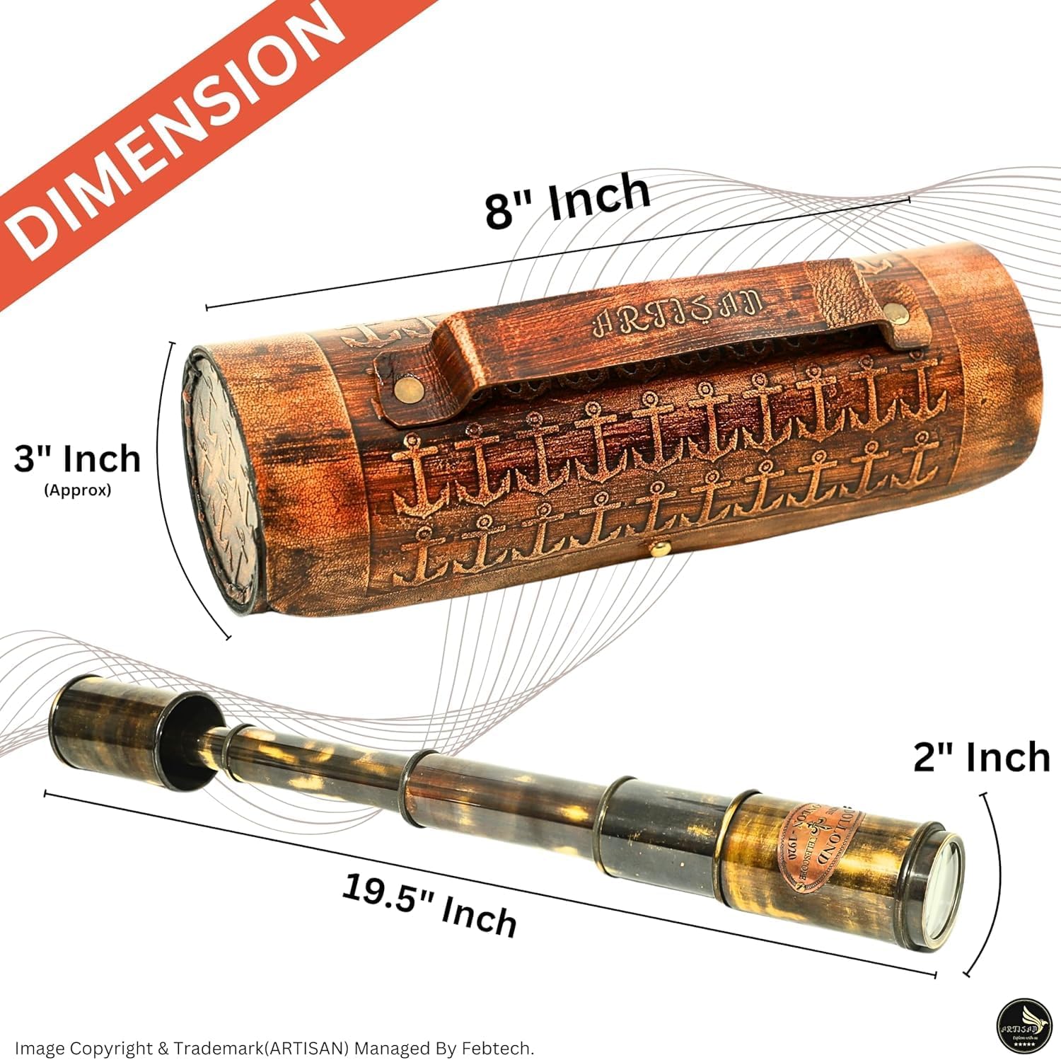 Scout Sailor Brass Telescope 19 Inch Vintage Decor