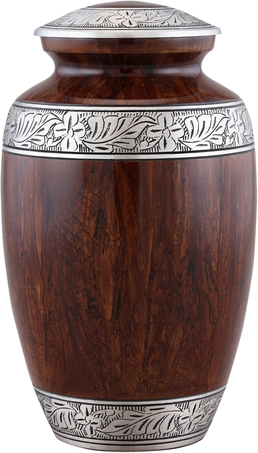 Cremation Urn for Human Ashes Large Adult Memorial Urn Brown